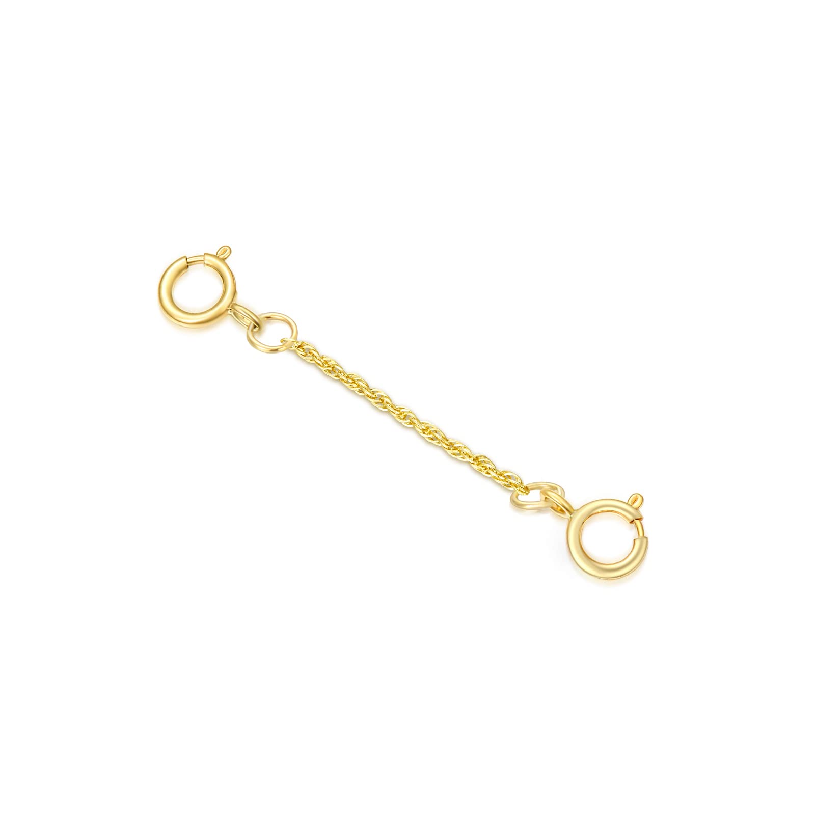 10k 14k Real Gold 1"/1.5"/2"/2.5"/3"/4"/5" Necklace Extender, Necklace Bracelet Extender Chain, Durable Gold Extender Chain, Adjustable Extension Chain for Necklace Bracelet Anklet