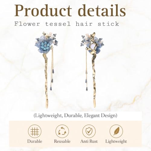Image of INHEAVEN Hair Accessories For Women 1Pc Hair Stick Cute Accessories For Girls Metal Stick Hair Bun Accessories For Women Bun Stick 1Pc (design A)