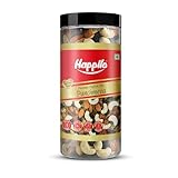 Happilo Premium Panchmewa Dry Fruit Mix 405g Jar| Fit for Fasting | Healthy Snacks Mixed Nuts Dates | Golden Raisins | Afghan Raisins | Cashews | California Almonds
