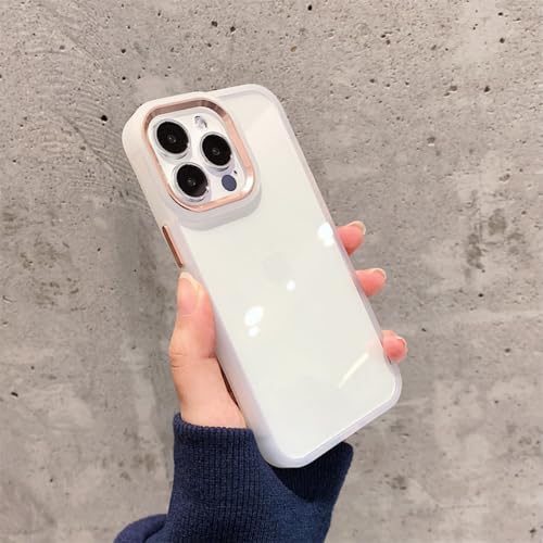 Coque iPhone 14 Plus transparent acrylique rigide et métal