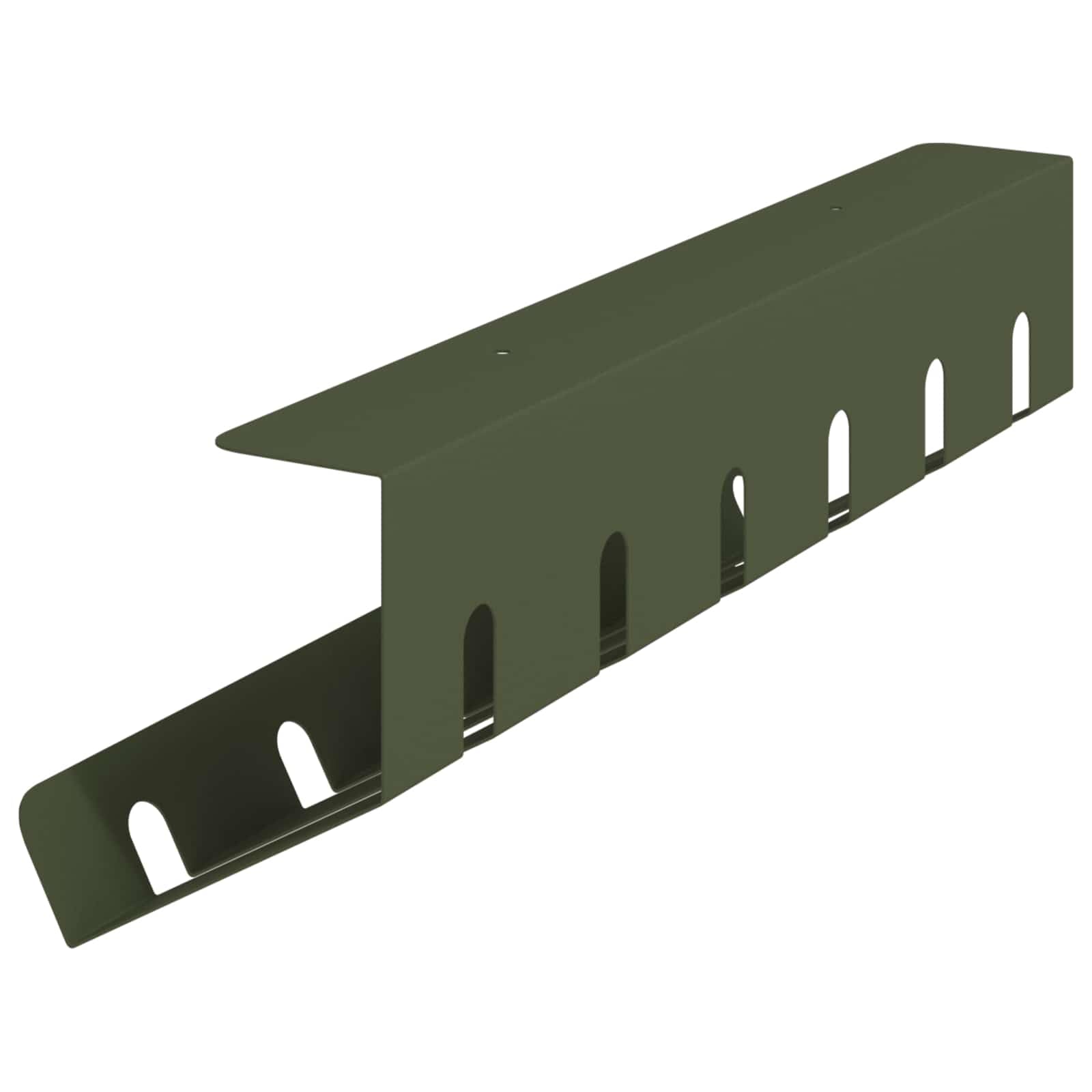Kabelmanagement Tray 2er Set aus Stahl für Schreibtisch, Kabelkanal Organizer in Olivgrün, stabile Kabelbox mit Wärmeableitung, flexible Montage für Büro, Gaming und Heimgebrauch
