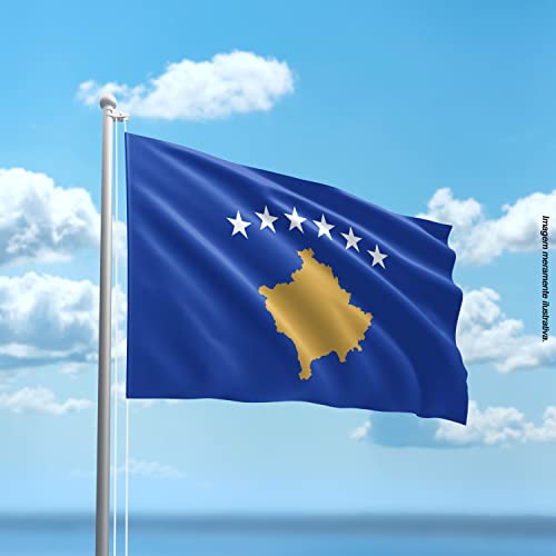 Bandeira Kosovo Oxford Oficial 150x90 Cm Poliéster