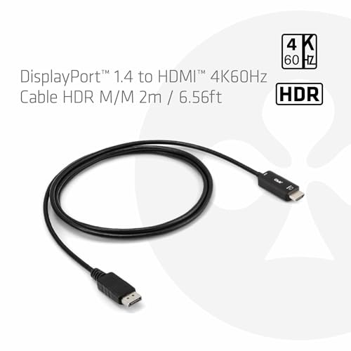 Cable DisplayPort 1.4 a HDMI HDR con chipset activo y longitud de 2 metros 2