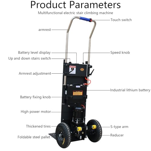 Carretilla eléctrica para escaleras 400KG alta carga miniatura 4