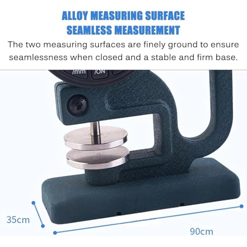 Calibrador digital de espesores para esponjas con base, diámetro de sonda 30 mm, rango 0-12.7 mm y resolución 0.01 mm miniatura 6