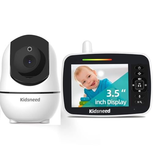 Image of Kidsneed Baby Monitor with Camera and Audio - 5 inch 720P Video Baby Monitor, No WiFi, 48H Battery Life, Night Vision, Two Way Talk, Remote Pan Tilt Zoom, Thermal Monitor，1000 ft Range