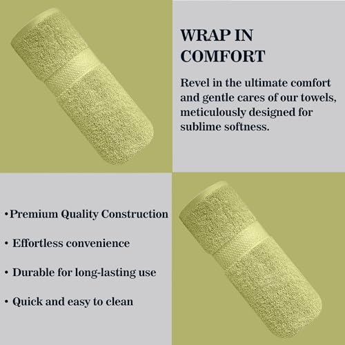 Image of Sulfar 100% Terry Ring Spun Cotton Face Towel - Quick-Dry, Highly Absorbent (480 GSM) (30 x 30 Cm) Misty Green (Pack of 1)