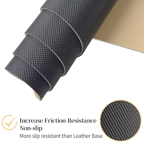 Meetcolor Non-Slip Desk Pad Mat, Leather Desk Mat for Desktop Latte, Waterproof Computer Mouse Mat Desktop Protector for Office/Home, 23.6" x 13.7" — view 3