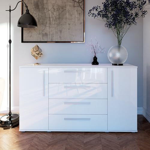 Marlux-Meble Kommode R2 mit 2 Türen und 4 Schubladen 160 cm breit...