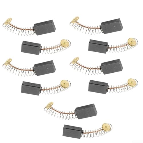 Escobillas y resortes de carbono de repuesto, 10 unidades para motores de taladro eléctrico, 14 x 8 x 5 mm, piezas de repuesto aptas para taladros y sierras de martillo giratorio