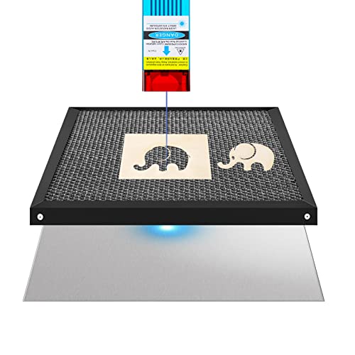 Comgrow Honeycomb Working Panel with Aluminum Plate 15.75x15.75x0.86 Inch for CO2 or Diode Laser Engraver Cutting Machine,Laser Engraving Cutter Grid Honeycomb Bed for Smooth Edge Cutting