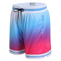 White-light Blue-pink Gradient Shorts