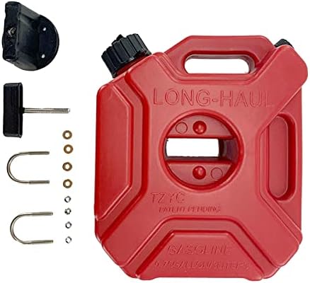 Red Gas Can SOFEDY 0.8Gallon/3L Portable Gas Tank Mountable Motorcycle Gas Can Plastic Petrol Car Spare Container Petrol Tanks for ATV UTV SUV Trailer and Dirt Bike
