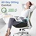 SofterCharm Seat Cushion with Carry Handle, Memory Foam for Tailbone/Sciatica Easing, Chair Cushions for Cars, Desks, Office Chair Cushion with Non-Slip Design, Ideal for Post-Surgery Recovery (Grey)