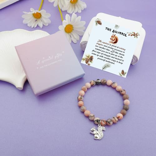 MollyQueen Cute Squirrel Gifts - Squirrel Jewelry Bracelet Inspirational Gift for Friend4