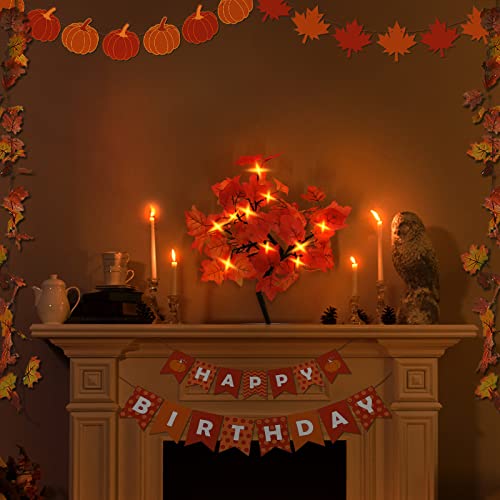 Sy Super Bang 20Inch Artificial Fall Maples Tree, Autumn Tabletop Maples Tree With 32 Led Lights Decorations, For Fireplace Centerpiece Home Farmhouse Party Harvest Thankgivings Decor, Indoor. #TOP6
