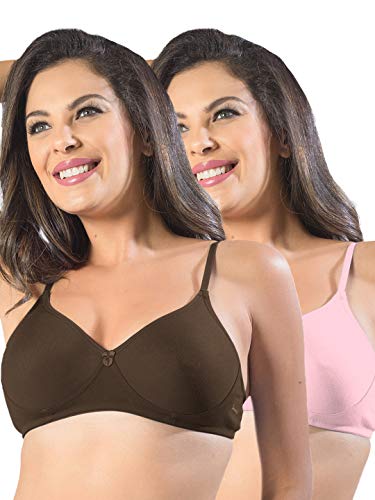 Image of SONARI Womens Non Padded Cotton Bra | Wire Free, Medium Coverage, Seamless Cups, Comfortable Polyester Cotton Blend Fabric | Adjustable Straps, Ideal for Everyday Wear - Smile