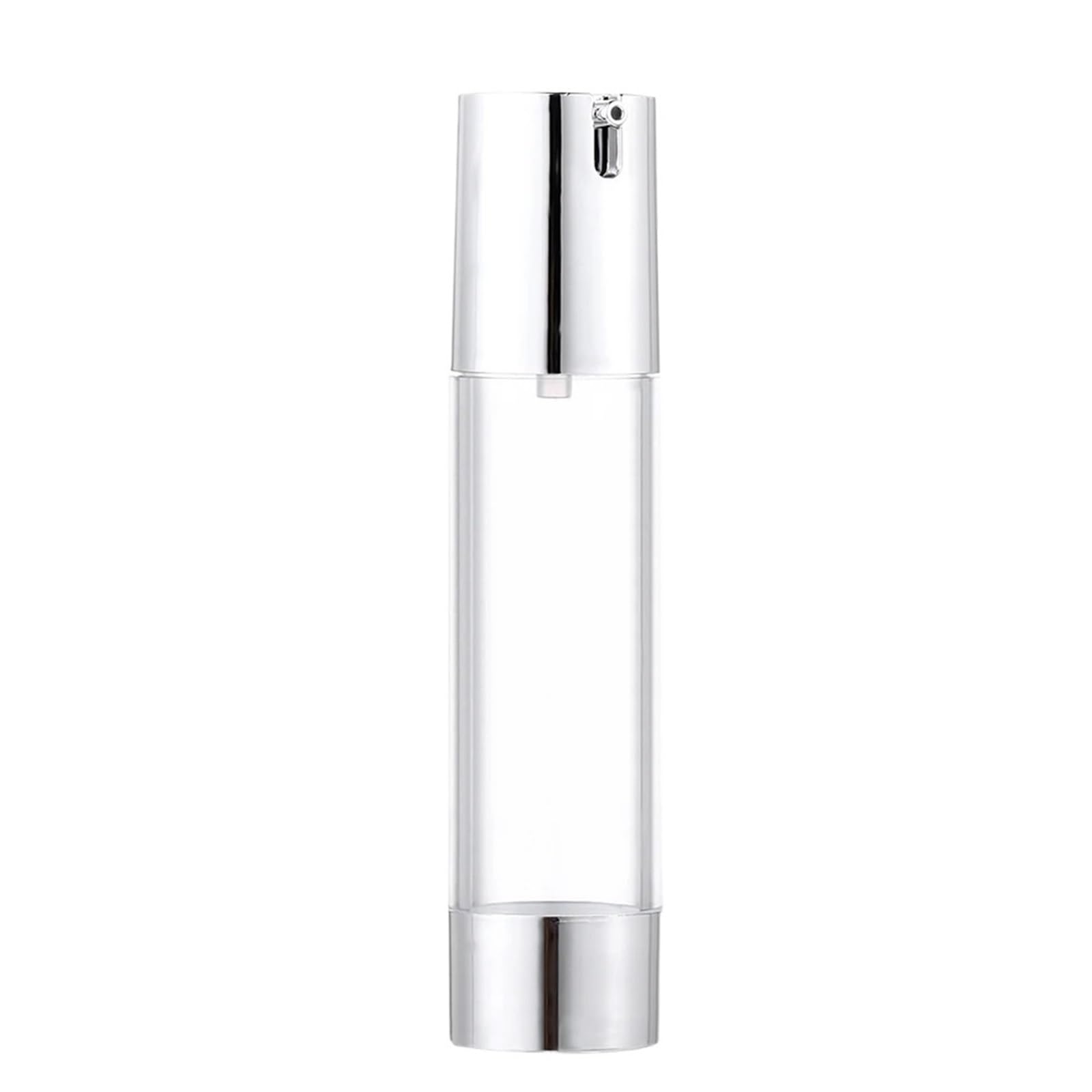 SKPVPOKOYL Airless Pump Bottles Mini Portable Vacuum Cosmetic Travel Dispenser(Silver-50ML)