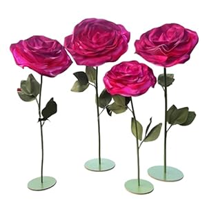 5.58ft Artificial Rose Flower Decoration, EVA Rose Floral Backdrop Arrangements Decor, Wedding Birthday Easter Party Mother's Day Backdrop Decor Banquet Shop Window Display 558ft Artificial Rose Flower Decoration EVA Rose Floral Backdrop Arrangements Decor Wedding Birthday Easter Party Mothers Day Backdrop Decor Banquet Shop Window Display