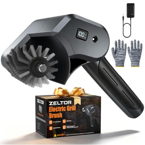 Image of Electric Grill Brush, 12V Cordless BBQ Grill Cleaner ,Stable 400 RPM Motor | 1500mAh Battery, Grate Cleaner for Outdoor Barbecue Grates, Portable Brush for Patio, Camping,giddy up grill cleaner
