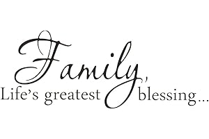 Family Life's Greatest Blessing Vinyl Wall Decal: Adorn Your Home with Love and Warmth