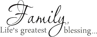Family Life's Greatest Blessing Vinyl Wall Decal, Removable Stickers for...