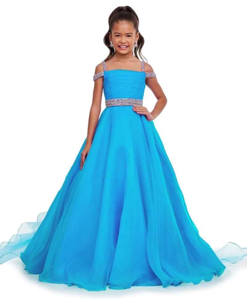 Girls Pageant Dresses Beaded Off The Shoulder Flower Girl Wedding 1st Communion Father Daughter Dance Dress