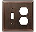 Amerock BP36524ORB Mulholland 1 Toggle, 1 Receptacle Wall Plate - Oil-Rubbed Bronze