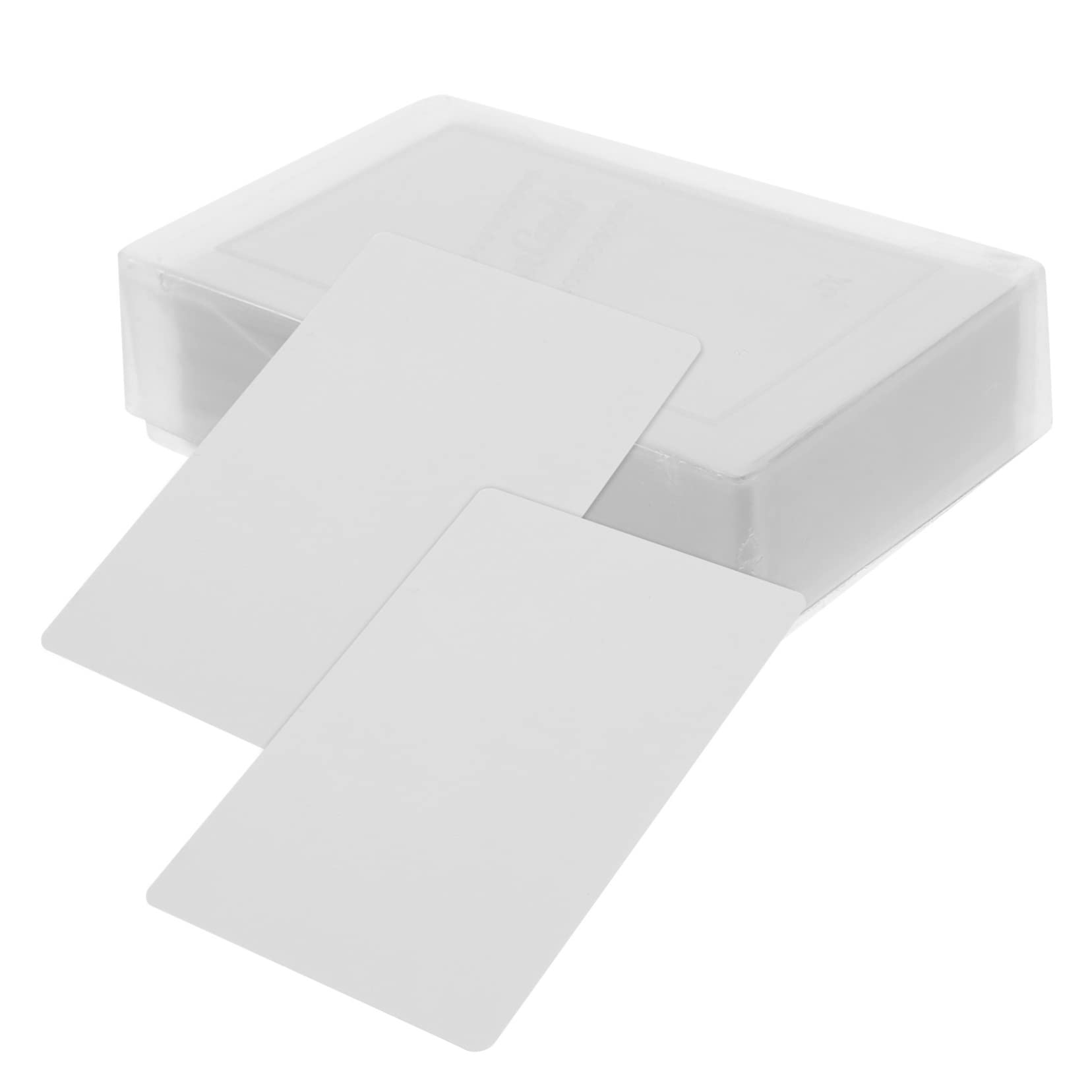 100 Stück Weiße Aluminiumlegierung Visitenkarten mit Abgerundeten Ecken | 0, 21 Mm Stärke, Blanko für Gravur, 3, 4x2, 1 Zoll Format, für Namenskarten und Karten