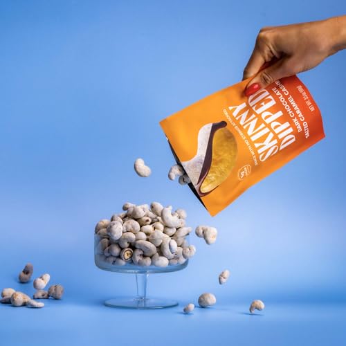 SkinnyDipped Dark Chocolate Salted Caramel Cashews, Healthy Snack, Plant Protein, Gluten Free, 3.5 oz Resealable Bags, Pack of 1 - Thumbnail 7