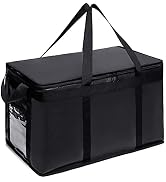 DERABY Commercial Lightweight Insulated Delivery Bag Carrier XXXL 23"X14"15" (1 Pack)