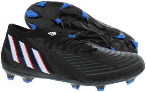 adidas Unisex Predator Edge.2 Firm Ground Soccer Shoe, Core Black/White/Vivid Red, 8.5 US Men | Image 1