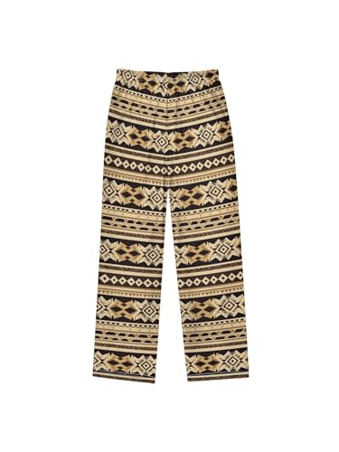 Aztec Brown Stripes Boys Pants for Kids Jogger Pants with Pockets S2