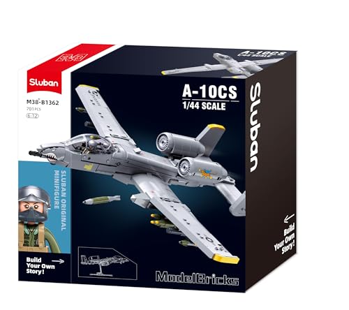 Avión de ataque Sluban ModelBricks juguete de construcción militar para regalar a niños