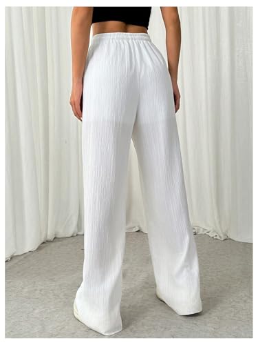 SHENHE Women's Wide Leg Pants Textured Baggy Pants Trousers Casual Lounge Y2k Pants2