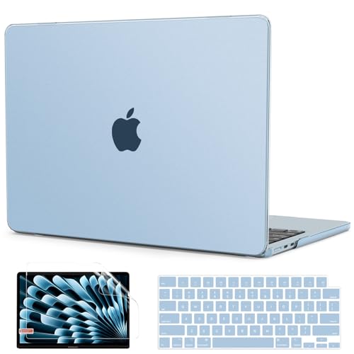 Coque MacBook Air 13 M4 M3 M2 rigide mate avec protège-clavier et écran