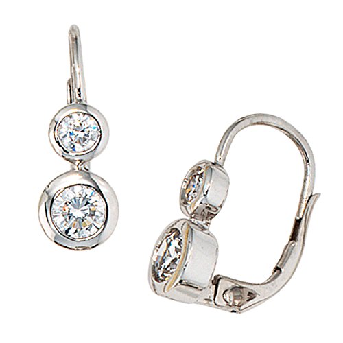 Preisvergleich Produktbild JOBO Damen-Ohrhänger aus 333 Weißgold mit Zirkonia