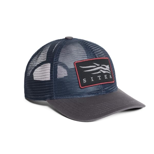 SITKA Icon Mesh Mid Pro Trucker Hat - Adjustable Outdoor Snap Back Hat for Men Lead One Size Fits All
