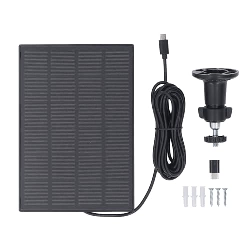 Kuuleyn Portable Solar Charger 5W 5V Solar Panel for Security Camera IP66 Water Proof Outdoor Camera Charger with Micro USB Type C Interface