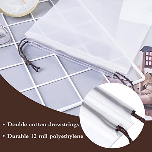 50 Pcs Translucent Travel Shoe Bags,Large Clear Shoe Bags For Storage,Protable Shoes Pouch Storage Organizers With Rope,Clear Drawstring Dust Bags For Packing,Men And Women #TOP3