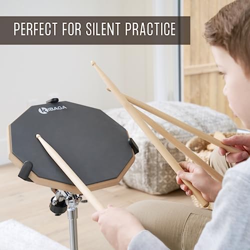 Kibaga KIBA-DRUMPAD-GREY Silent Drum Practice Pad thumb #2