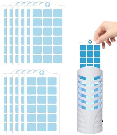 Indoor Flying Insect Trap - 2 Devices & 10 Glue Cards For Fruit Flies, Gnats, Mosquitoes. Safe For Home, Kitchen, Bedroom.