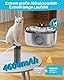 5L Trinkbrunnen für Hunde, Edelstahl Hundebrunnen mit LED Sensor, Katzenbrunnen Kabellos mit 4000mAh, 4-Schicht Filtration