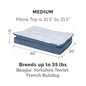 Furhaven-Replacement-Dog-Bed-Cover-Minky-Plush-Suede-Pillow-Top-Mattress-Machine-Washable-Stonewash-Blue-Medium - Cucciolini Doodles Furhaven-Replacement-Dog-Bed-Cover-Minky-Plush-Suede-Pillow-Top-Mattress-Machine-Washable-Stonewash-Blue-Medium
