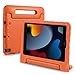TNP Funda para niños Compatible con iPad 9.ª /8.ª /7.ª generacion, Funda Infantil Protectora de EVA a Prueba de Golpes para iPad 9/8/7, con asa Convertible y Soporte, Naranja