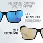Costa Del Mar Sunglasses for Men - Brine Mens Polarized Sunglasses - Fishing, Boating & Beach UV Protection - Size 59-580G - Image 5