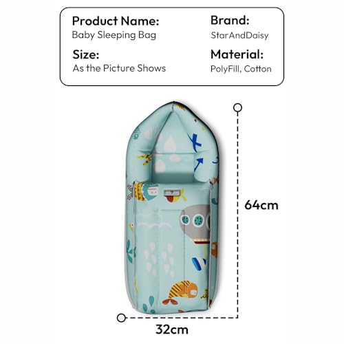 Image of StarAndDaisy 3 in 1 Baby Sleeping Bag for New Born, Baby Bedding Set, Washable & Foldable Cotton Design Godari, Toddlers Bed, Baby Bedding, Baby Mattress, Cradle Bed