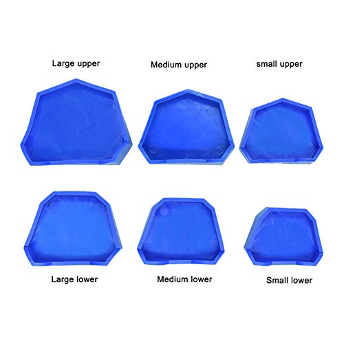Oral Dentistry Dental Lab Model Former Base Molds Blue Color (6 Pcs/Pack)