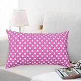 Scénarios d'utilisation : convient pour les canapés, les chambres, les chambres d'amis, les camping-cars ou les maisons de vacances, ces housses de coussin et taies d'oreiller à motif à pois rose vif améliorent le confort dans n'importe quel environnement. Idéal pour se détendre ou décorer et compatible avec les protège-oreillers, les protège-oreillers standard, les protecteurs d'oreiller de lit, les protecteurs d'oreiller pour très grand lit, les protège-oreillers king size et les protège-oreillers king size