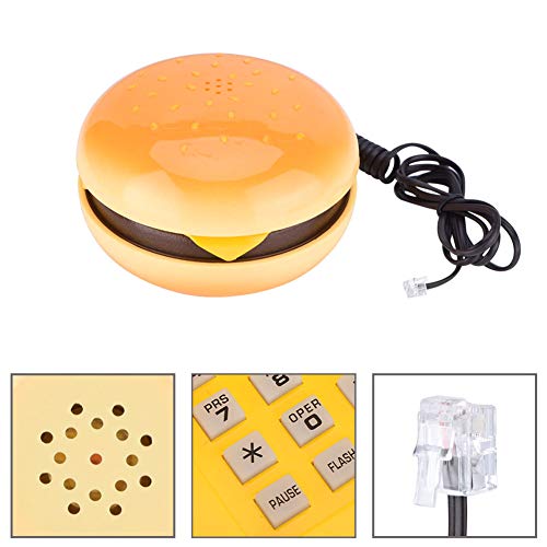 Teléfono de línea fija con cable diseño hamburguesa miniatura 5